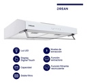 Purificador Extractor De 60 Cm Blanco Drean Cudr604ba Blanco Blanco