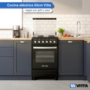 Cocina Eléctrica Vitta 50cm Negra/acero