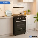 Cocina Eléctrica Vitta 50cm Negra/acero