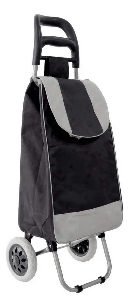 Changuito De Compras Reforzado 35 L Plegable Mercado Y Hogar Negro