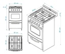 Cocina Escorial Candor S2 Color Blanco Gas Natural Blanco