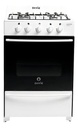 Cocina Gas Envasado Master 4 Hornallas 56cm Escorial Blanco Blanco