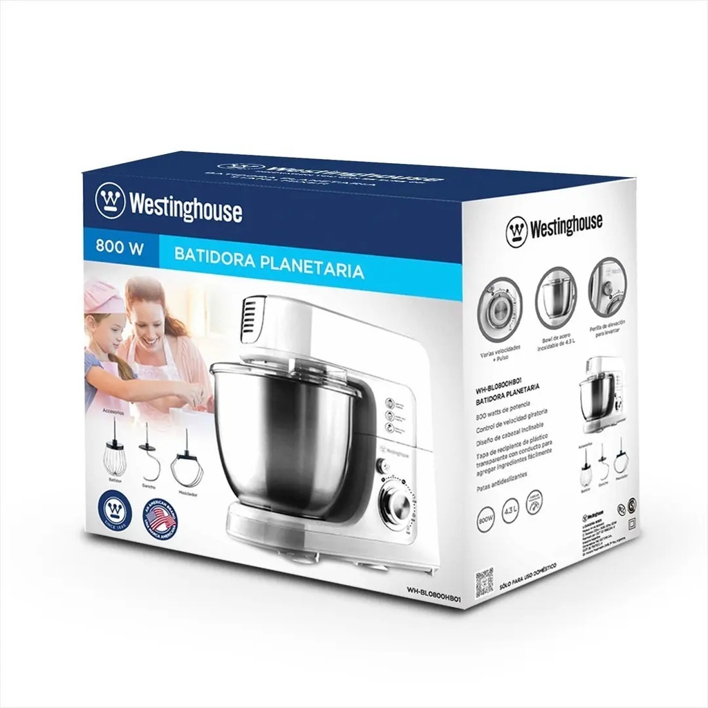 Batidora Planetaria Westinghouse Wh-bl0800hb01 Amasadora 800w