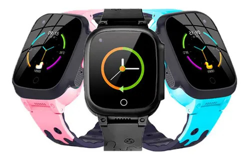 Smartwatch Innjoo Kids 4g Black Ip67 Color De La Caja Celeste Color De La Malla Negro Color Del Bisel Negro