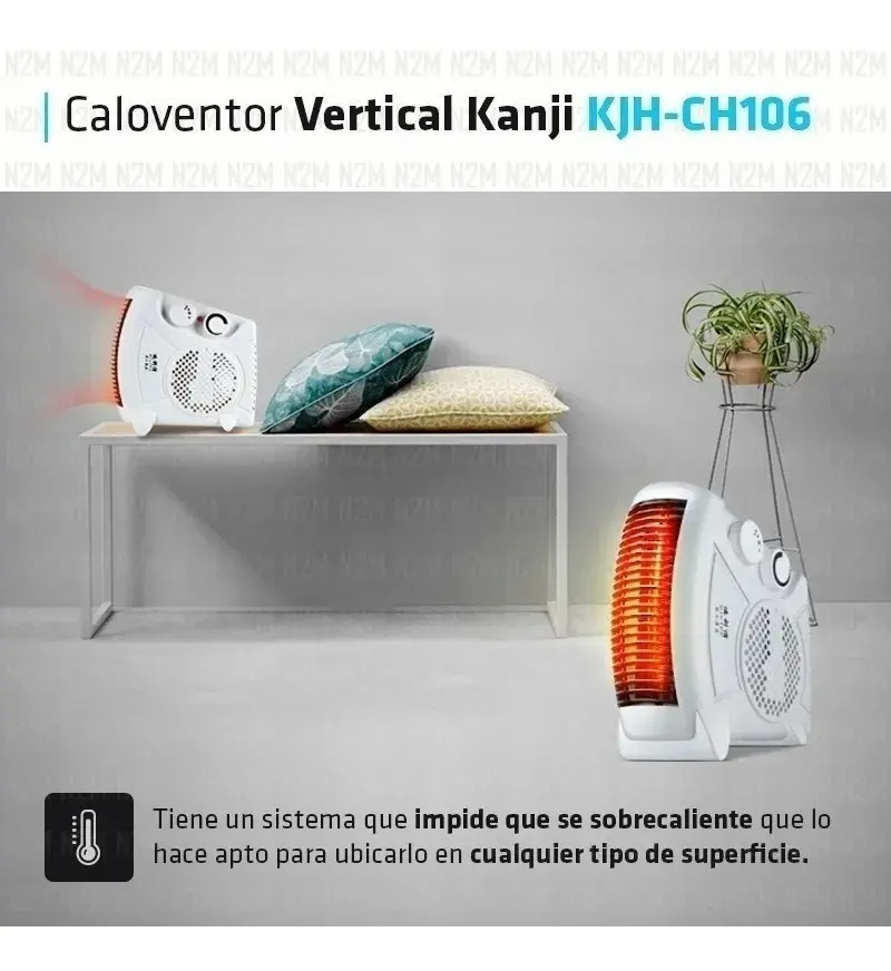 Caloventor Kanjihome Ch106 2niv 2000w Vertical Color Blanco