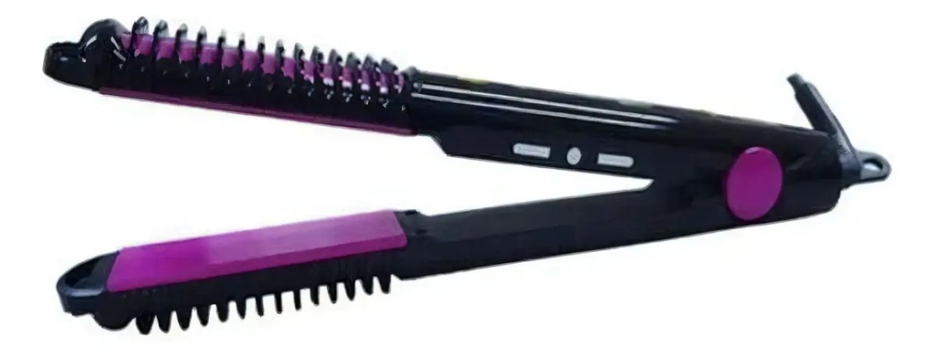 Planchita De Pelo 2en1 Rizador Regulador Digital Negro