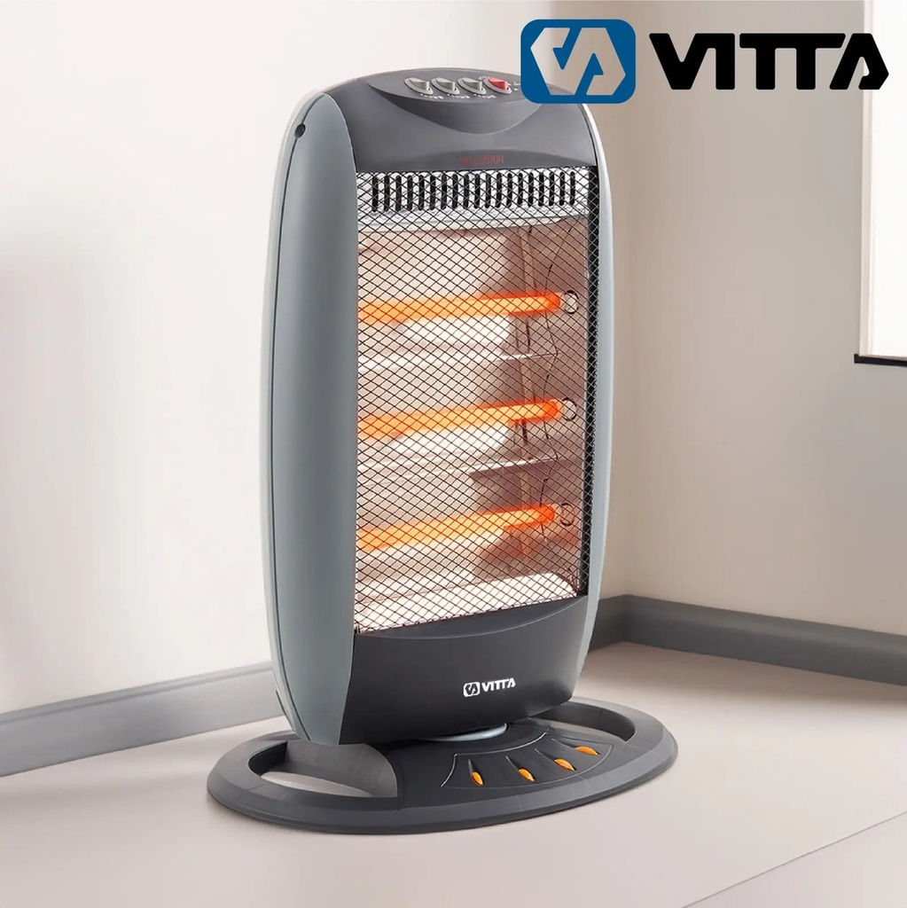 Estufa Cuarzo Vitta 3 Velas - Vit-201. Gris Oscuro