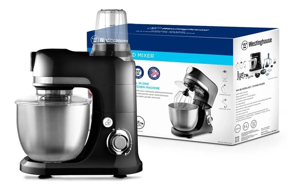 Batidora Planetaria Westinghouse Wh-pl1000la01 Multifunción Color Negro