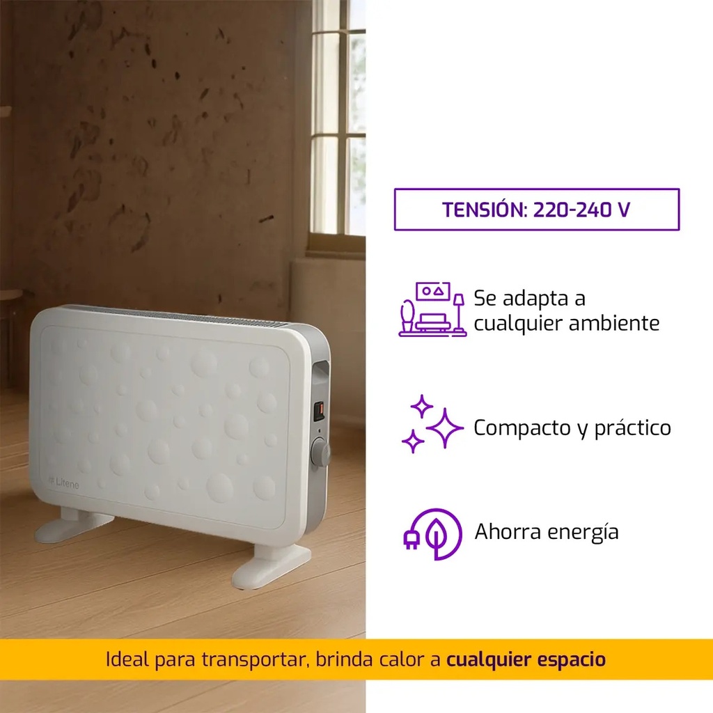 Convector Liliana Conventory Cng17 2000w Color Blanco