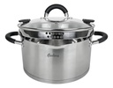 Juego 3 Ollas Acero Inoxidable Triple Fondo - Hudson 6 Pzas Color Plateado