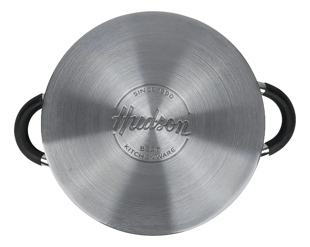 Juego 3 Ollas Acero Inoxidable Triple Fondo - Hudson 6 Pzas Color Plateado