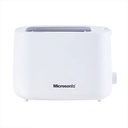 Tostadora Eléctrica Microsonic 800w 2 Panes Rebanadas Color Blanco