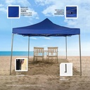 Gazebo Reforzado 3x3 Mts Plegable Autoarmable Microsonic Azul