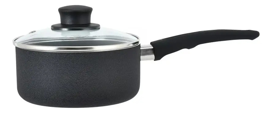 Batería Cocina Olla Cacerola Aluminio Antiadherente Safira 5p Mta Color Grafito