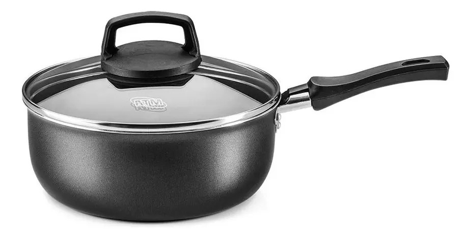 Batería Cocina Olla Cacerola Aluminio Antiadherente Safira 7p Mta Color Grafito