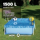 Pileta Estructural Cuadrada Mor 001003 Con Capacidad De 1500 Litros 1.89x 1.89 M Azul Azul