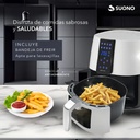 Freidora De Aire Suono Led Digital Air Fryer 3.8 L 1450 W Cp Color Blanco