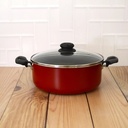 Set De Cocina Ollas + Sartén Antiadherente 4 Ps Piamonte Rojo