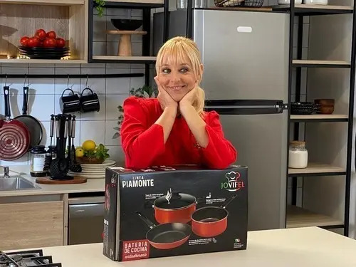 Set De Cocina Ollas + Sartén Antiadherente 4 Ps Piamonte Rojo