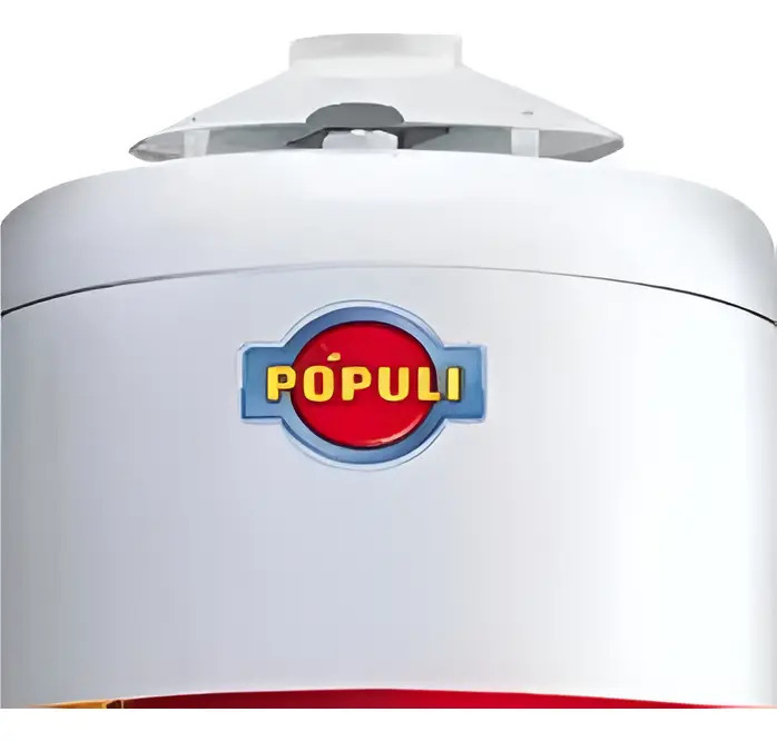 Termotanque A Gas Ecotermo Pópuli 70l Multigas Protección Anticorrosiva Blanco