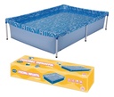 Pileta Estructural Rectangular Mor 001002 Con Capacidad De 1000 Litros 1.26x1.89 M Azul Agua