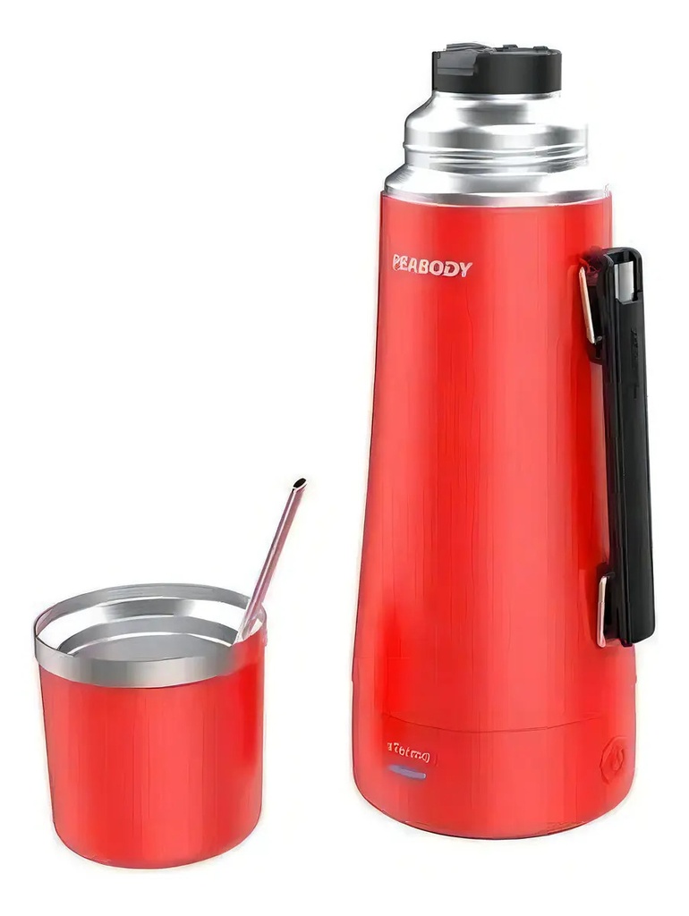 Termo Eléctrico Peabody Pe-eta1001r Rojo Dos En Uno 1lt