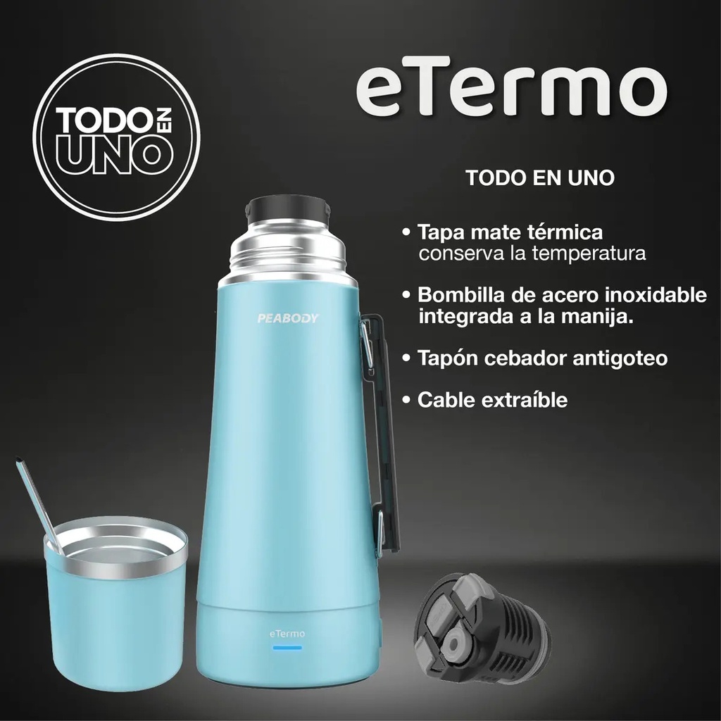 Termo Electrico Que Calienta El Agua Peabody Pe-eta1001c 1 Litro Color Celeste