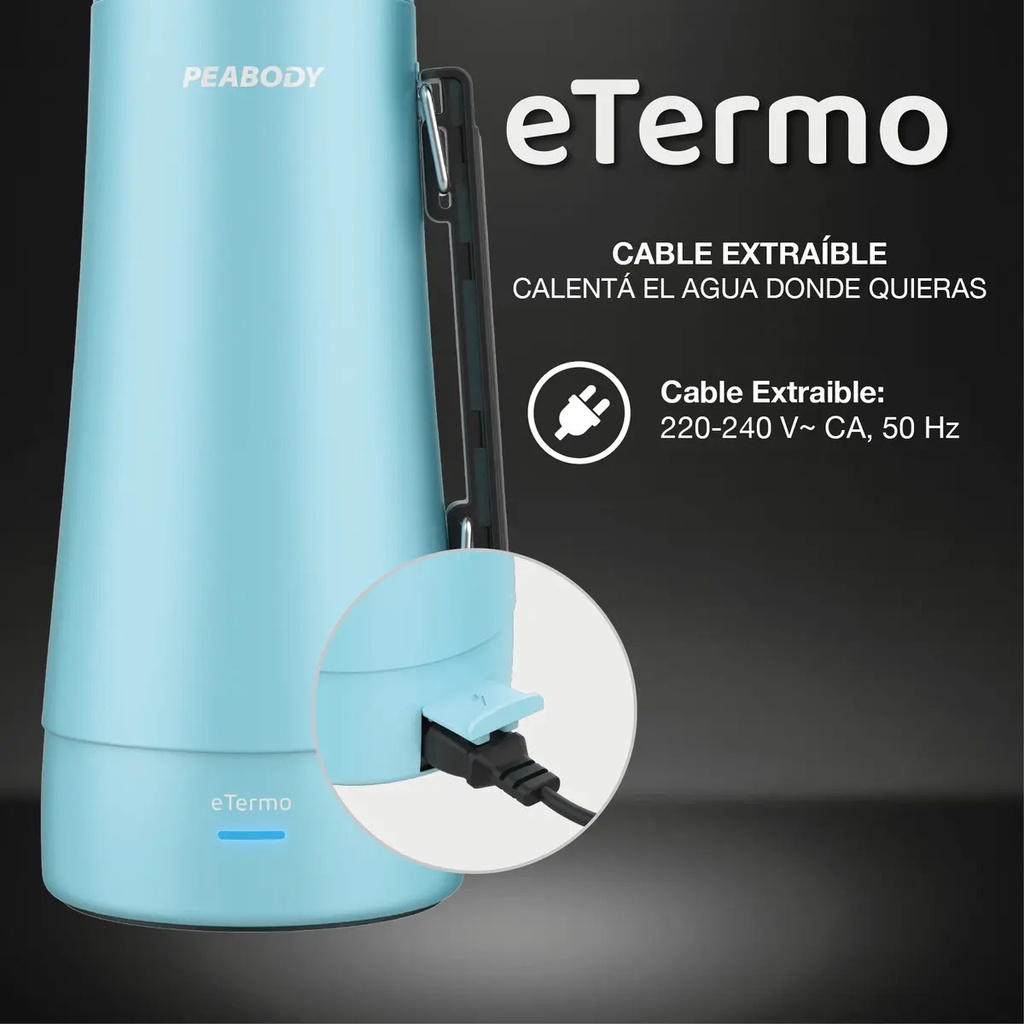 Termo Electrico Que Calienta El Agua Peabody Pe-eta1001c 1 Litro Color Celeste
