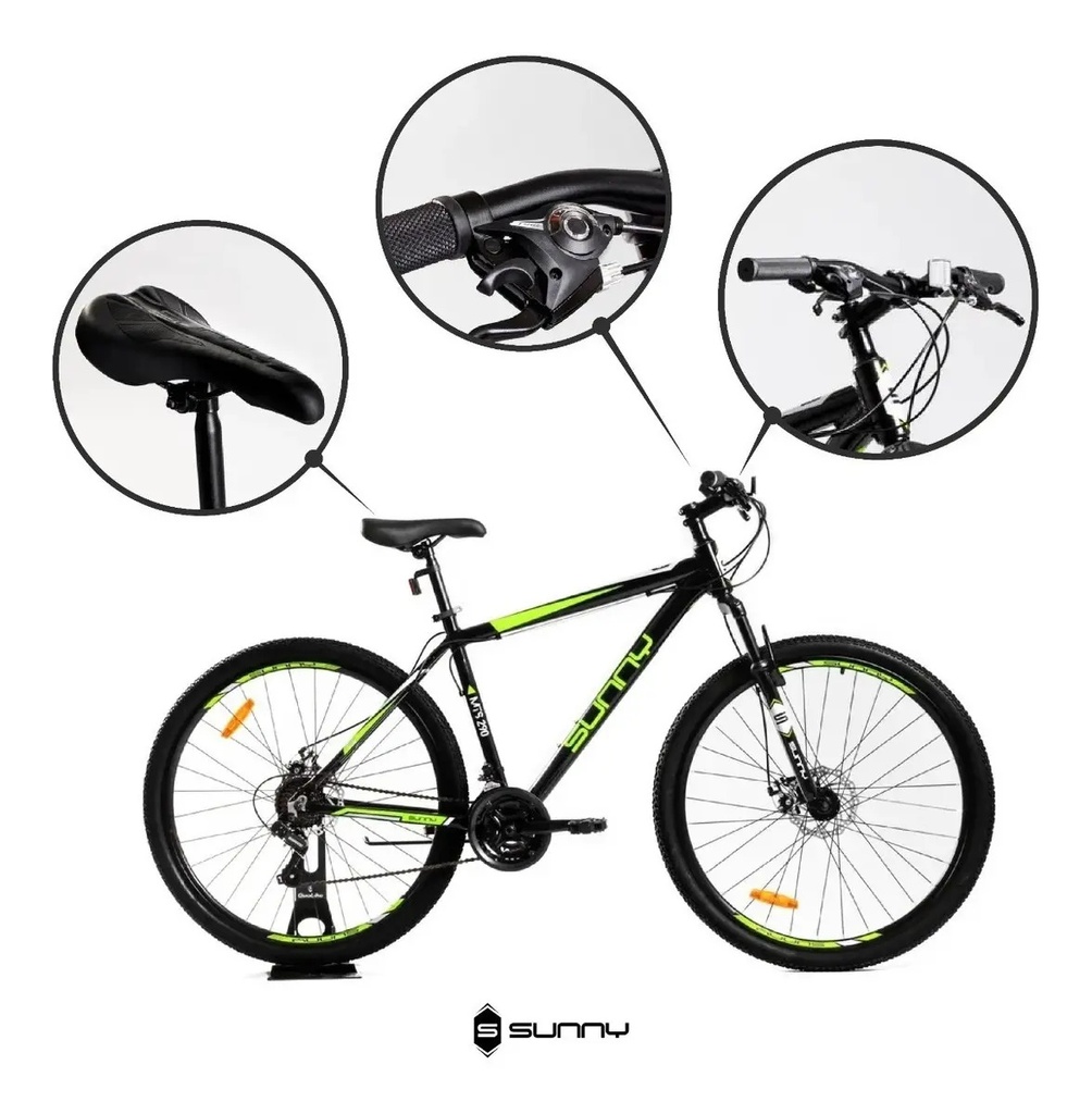 Mountain Bike Sunny Mts 290 Sm 21v Frenos De Disco Mecánico Negro Sm