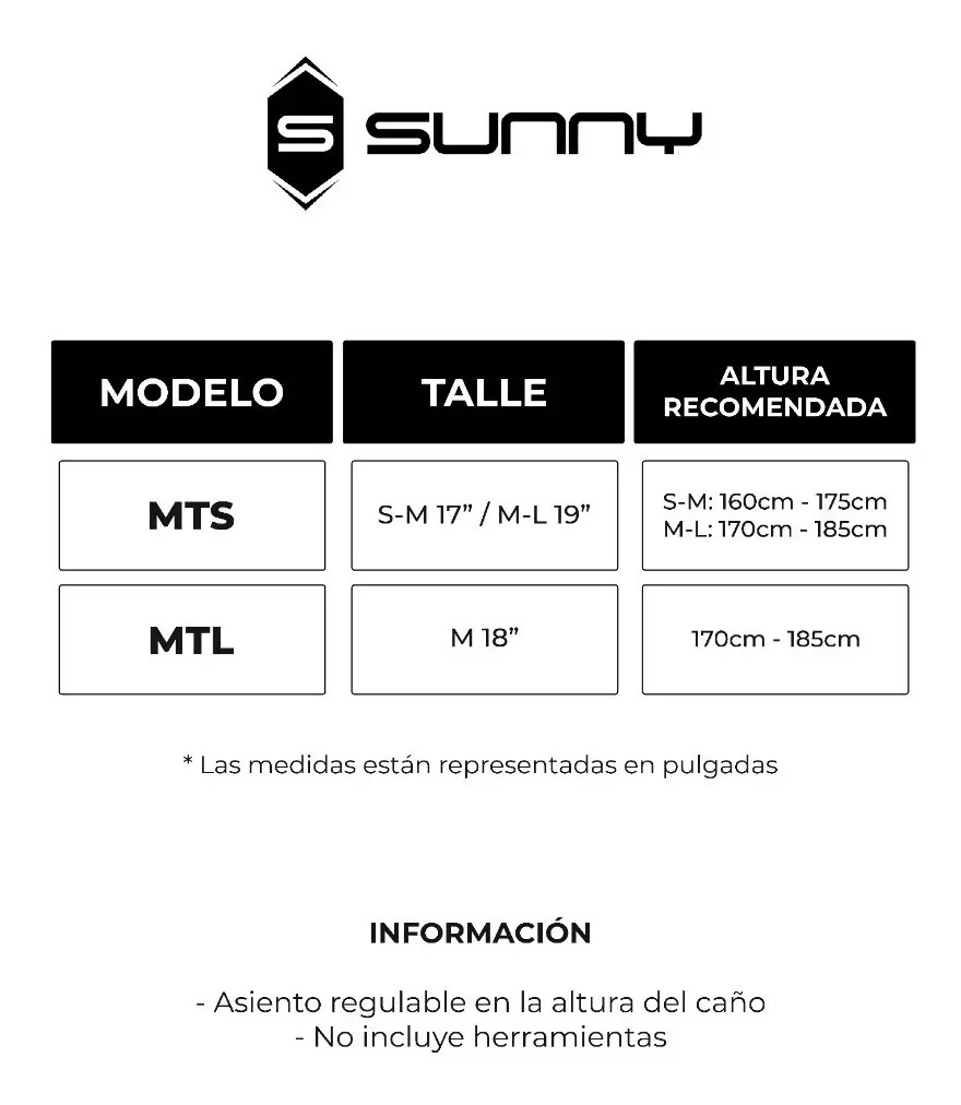Bicicleta Sunny Modelo Mts 290 Rodado 29 Negro/amarillo Negro Sm