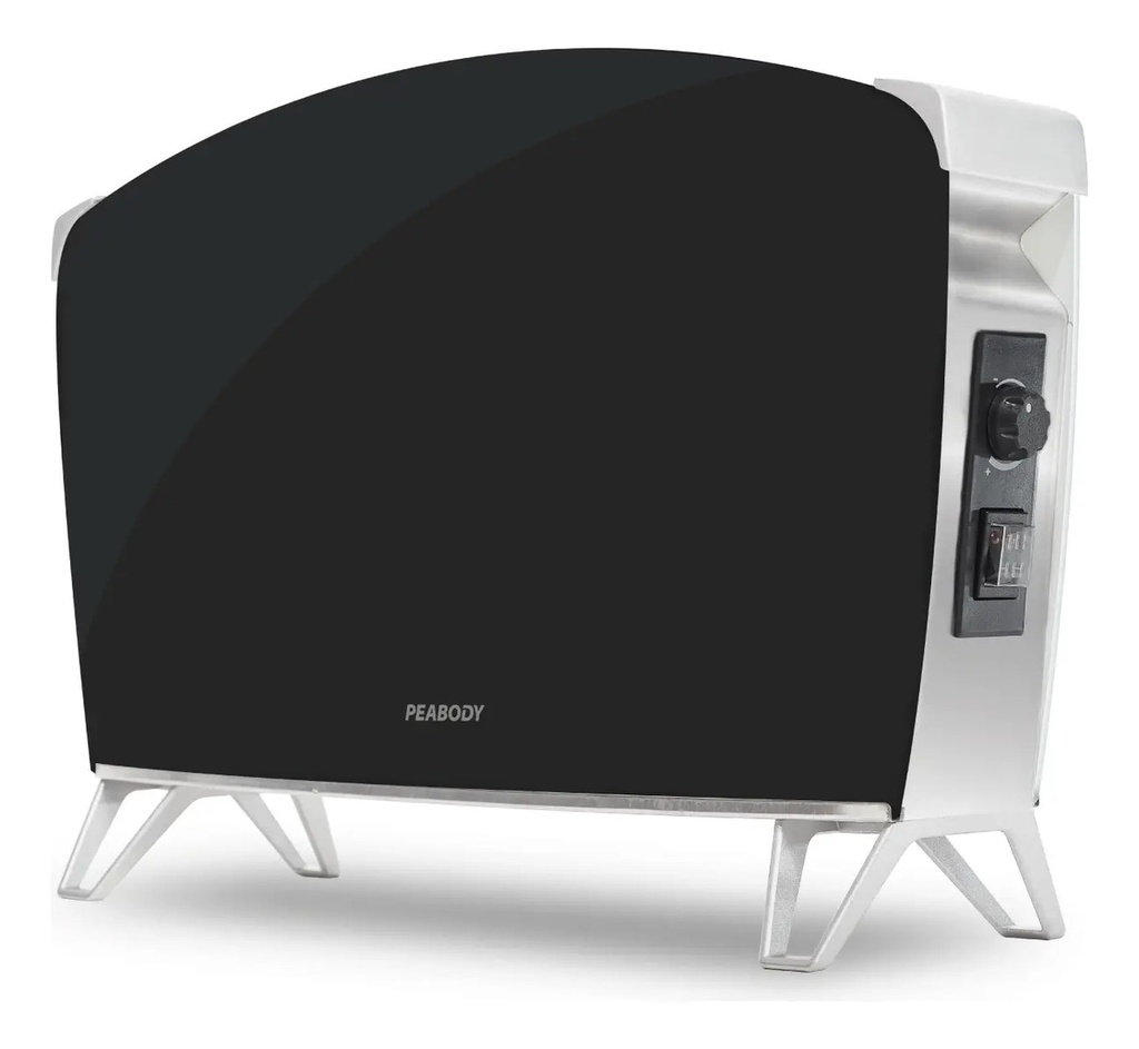 Vitroconvector Peabody Doble Vidrio 1500w Negro Pe-bvc15 P1 Negro