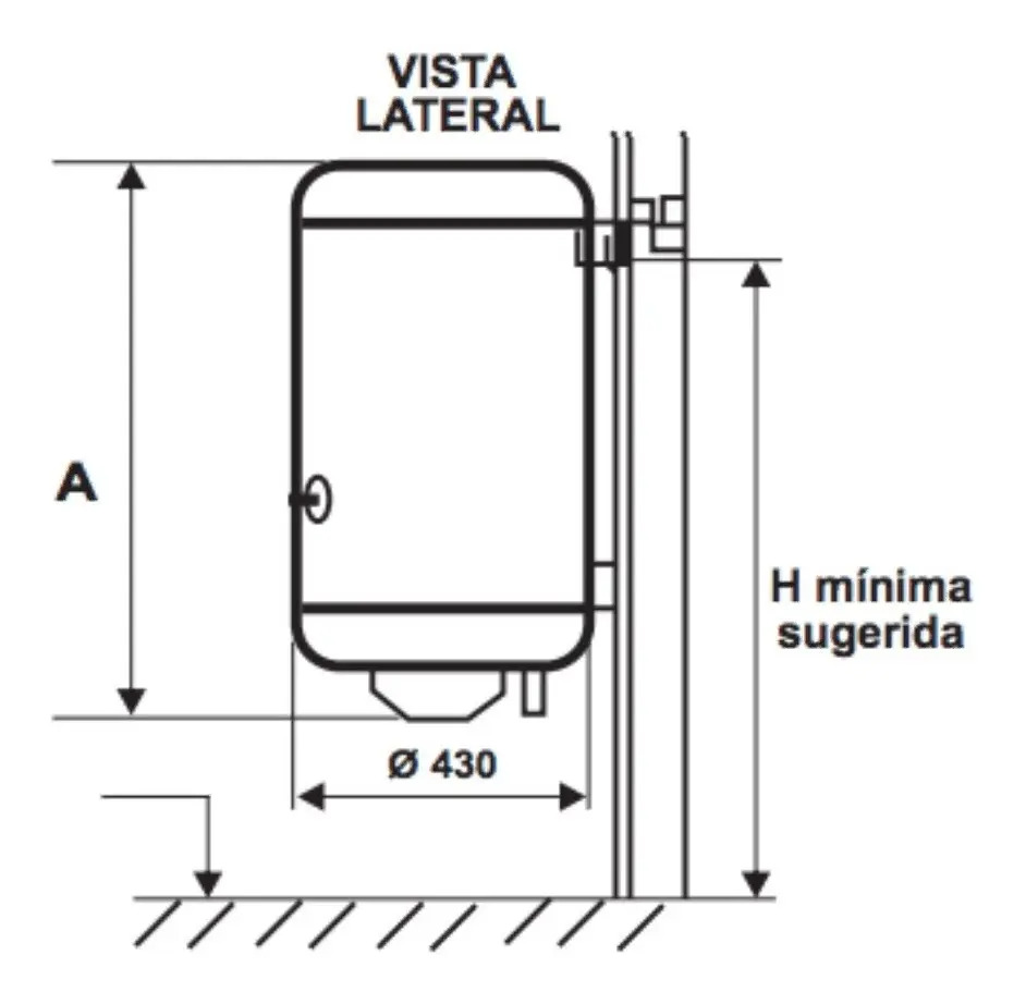 Termotanque Eléctrico Ecotermo 96l Conexión Inferior Blanco Anticorrosivo
