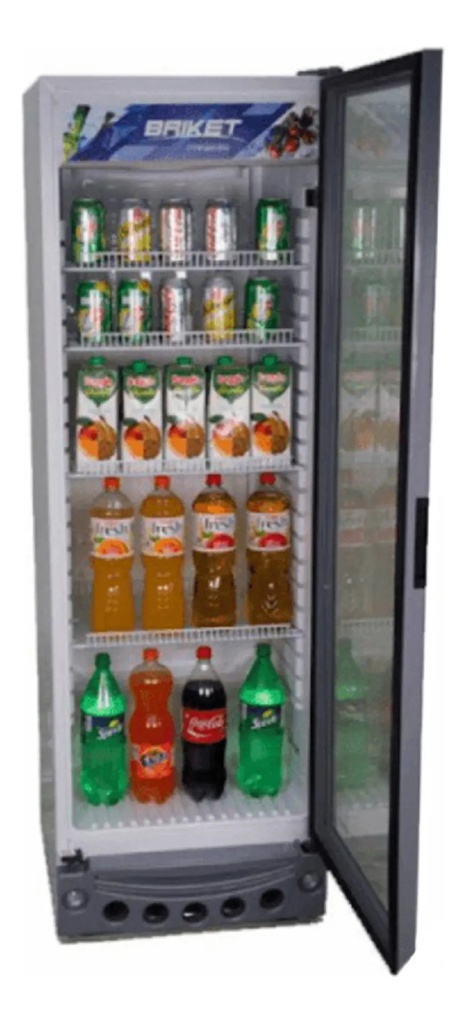Heladera Exhibidora Vertical Briket Master M5000 M5000 Tm Ls Blanco