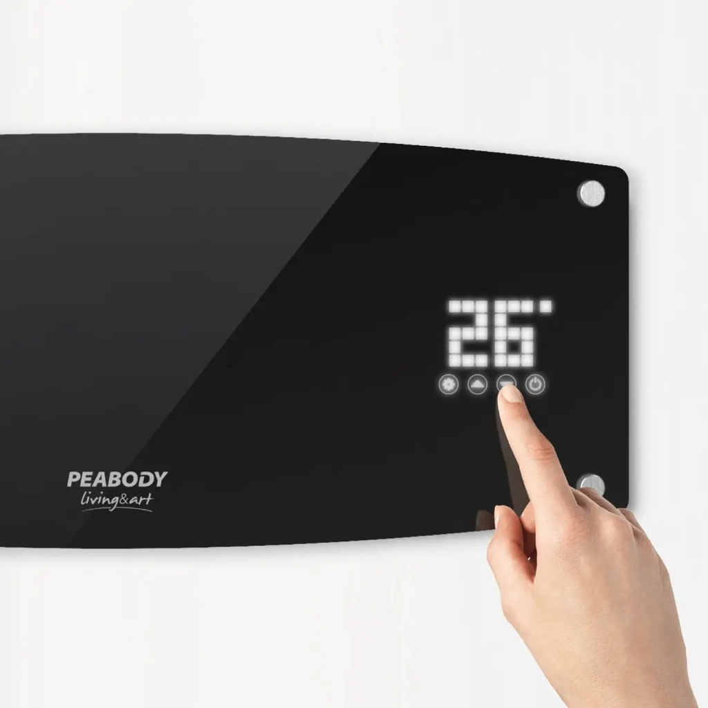 Calefactor Split Peabody Pe-cv20 C/remoto Digital Touch Color Negro