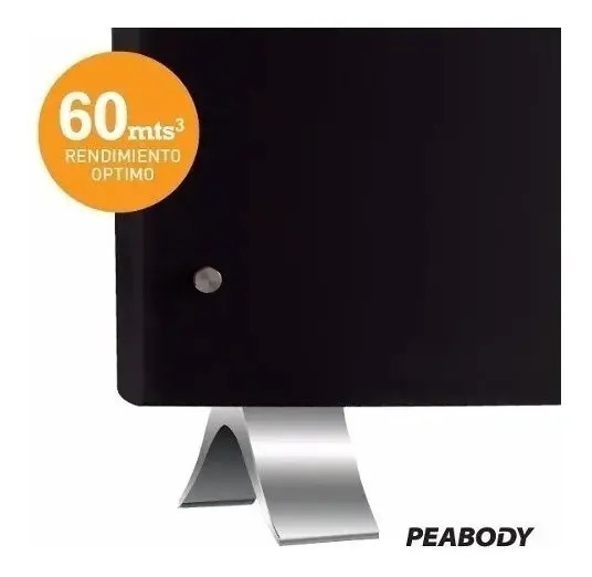 Panel Calefactor Eléctrico Peabody Pe-vqm20 Negro 220v P1 Negro