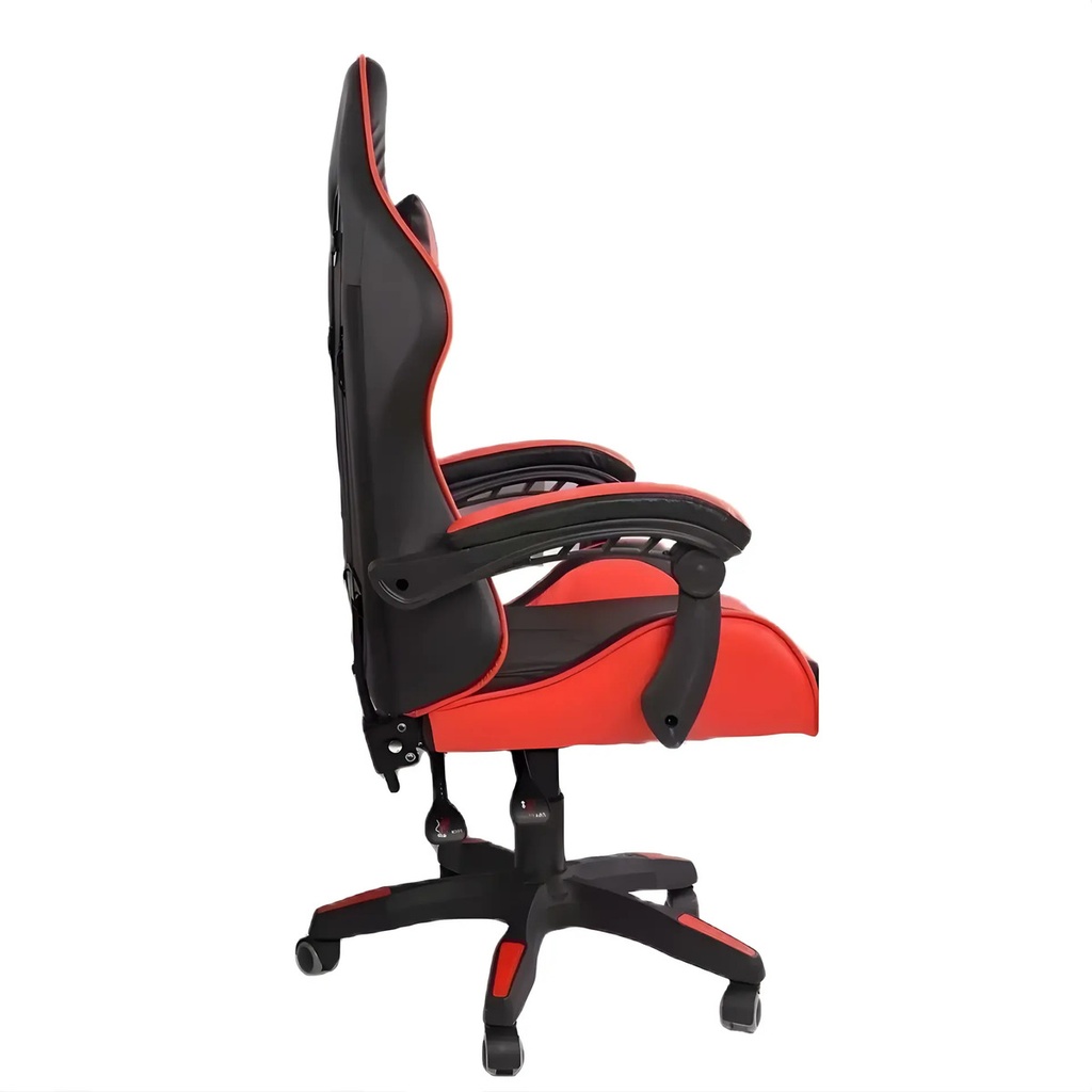 Silla De Escritorio Good Game Pro Ergonómica  Negra Y Roja Negro Cuero Sintético