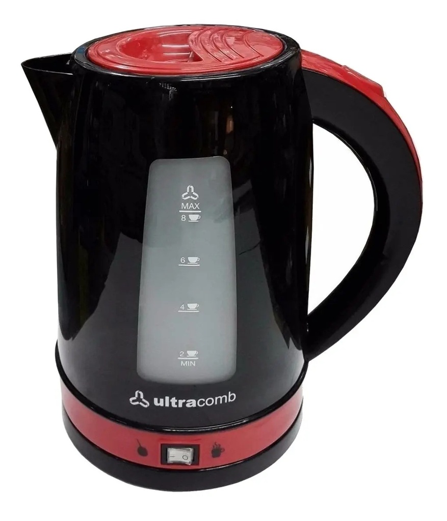 Pava Eléctrica Ultracomb Pe-4907 Negra Y Roja 220v 2l Negro/rojo