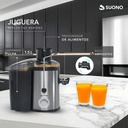 Extractor Exprimidor De Jugo Eléctrico Suono 500w 450 Ml Color Plateado
