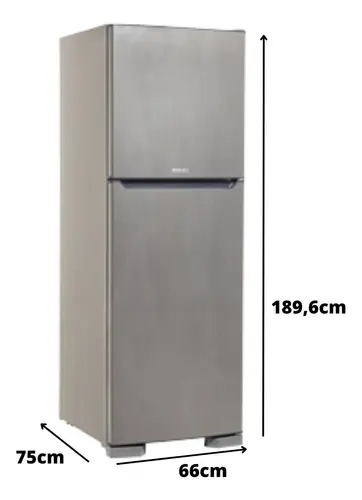 Heladera Briket Bk2f 2121 450lt Gris Plata Plateado