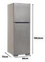 Heladera Briket Bk2f 2121 450lt Gris Plata Plateado