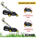 Cortadora Césped Konan 1600w 1hp Con Bolsa Recolectora 38 Cm Negro