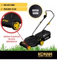 Cortadora Césped Konan 1600w 1hp Con Bolsa Recolectora 38 Cm Negro