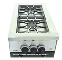 Cocina Industrial 2 Hornallas Usman Compact 360 Rejilla Acero Inox