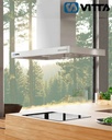 Campana Isla Slim De Cocina 3vel Vitta 60x60 Cm Acero Plateado