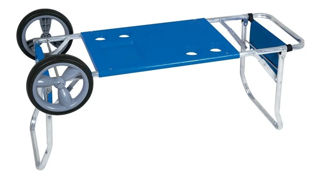 Mor 2495 Carrito Mesa Plegable Porta Sillas Aluminio Color Azul