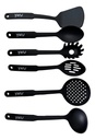 Set De Utensillos Cocina Suka 7 Piezas Negro