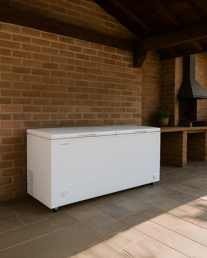 Freezer Horizontal Briket Fr 4500 Blanco 390l 220v Plateado