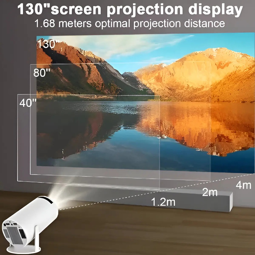 Ultrahdmini Proyector Portátil 4k Android Full Hd Smart Wif Blanco