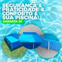 Pileta Lona Estructural Rectangular 3000 Lts Mor Azul Liso
