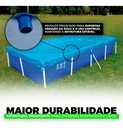 Pileta Lona Estructural Rectangular 3000 Lts Mor Azul Liso